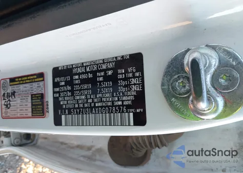 2013 Hyundai Santa Fe Sport 2.0T из США, поврежденный, VIN 5XYZU3LAXDG078576